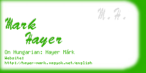 mark hayer business card