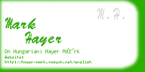 mark hayer business card